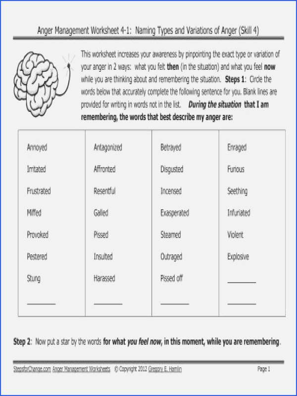 50 Anger Management Worksheet For Teens In 2020 Anger Management 