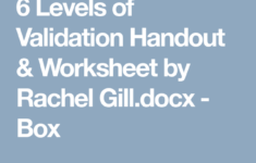 6 Levels Of Validation Handout Worksheet By Rachel Gill docx Box