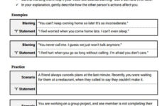ADAPT I Statements Worksheet Therapist Aid I Am Statements