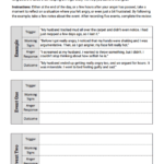 Anger Diary Worksheet Therapist Aid