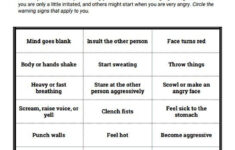 Anger Warning Signs Worksheet Therapist Aid Anger Management