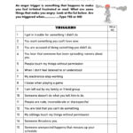 Anger Worksheet Worksheet