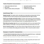Assertive Communication Worksheet Therapist Aid Wonderful Assertive