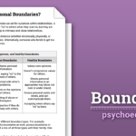 Boundaries Info Sheet Worksheet Therapist Aid