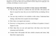 Bulimia Therapy Worksheet Mental Health Worksheets