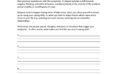 Cbt Addiction Worksheets Db excel