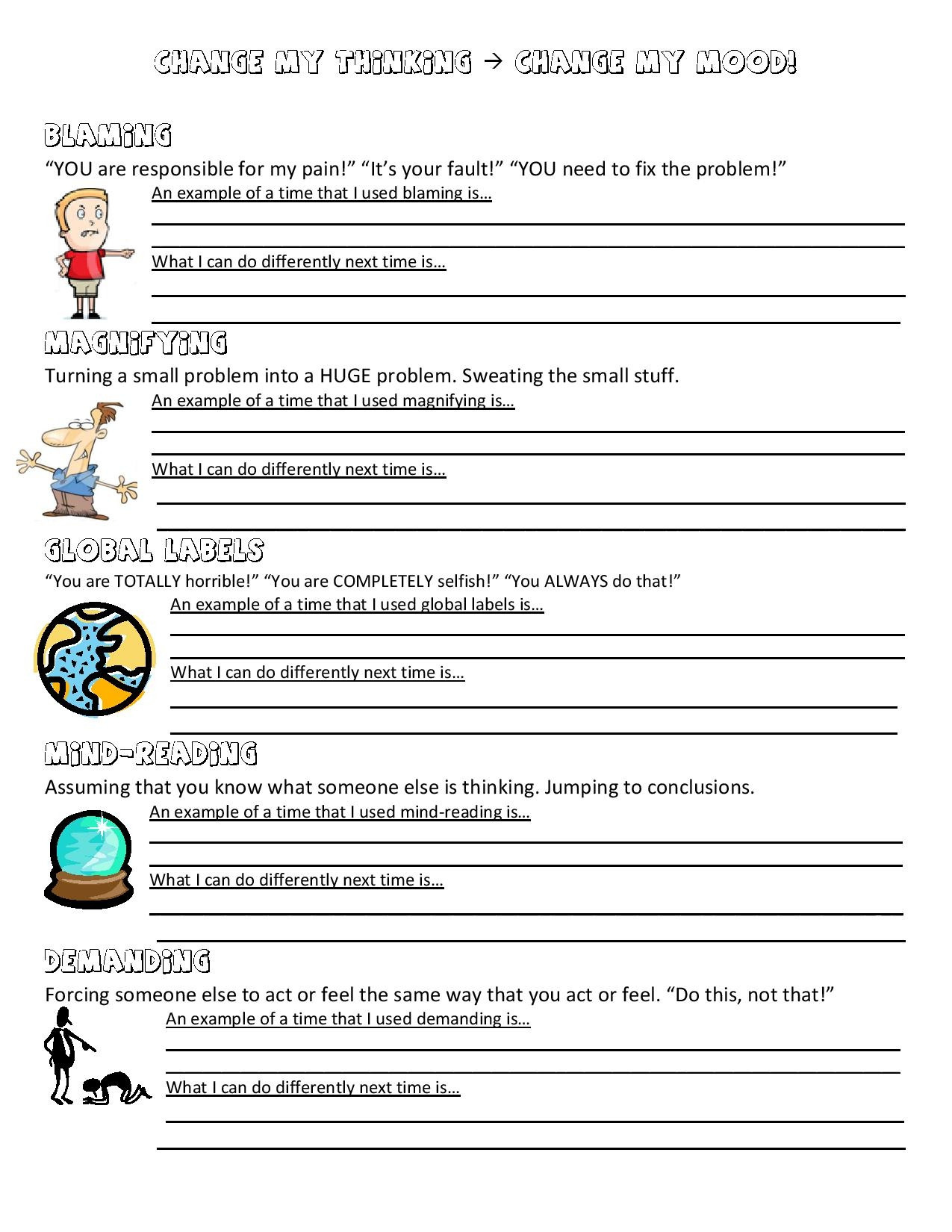 Cbt For Social Anxiety Worksheets Db excel
