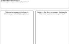 CBT Thought Record Portrait CBT Worksheet Psychology Tools Cbt