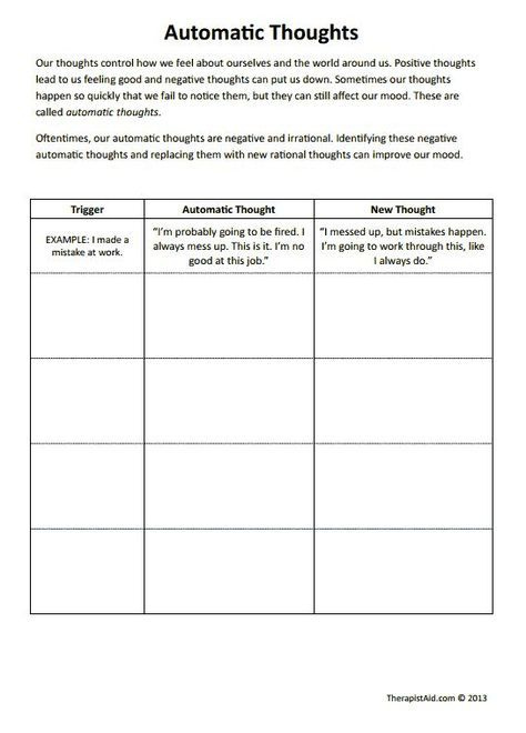 Cbt Worksheet Ideas Google Search Therapy Worksheets Cbt 