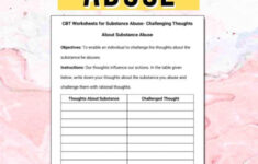 CBT Worksheets For Substance Abuse 7 OptimistMinds