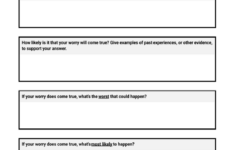 Cognitive Restructuring Decatastrophizing Worksheet Therapist Aid