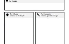 Cognitive Restructuring Thoughts On Trial Worksheet Therapist Aid