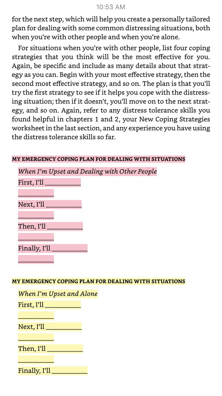 Cope Ahead Dbt Group Counseling Activities Dbt Coping Strategies