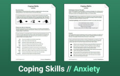 Coping Skills Anxiety Worksheet Therapist Aid