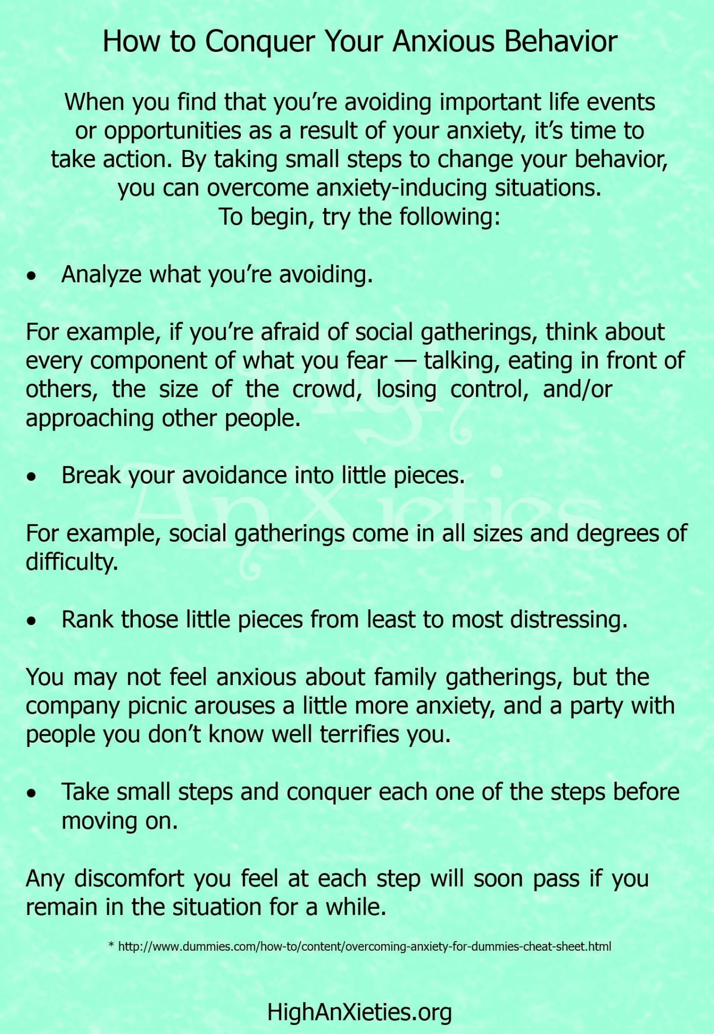 Coping Skills For Anxiety Worksheets