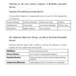 DBT Borderline Personality Disorder Worksheet Mental Health Worksheets