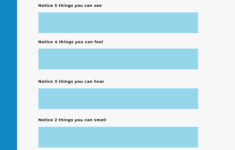 DBT Distress Tolerance 5 Senses Coping Worksheet By Licensed Etsy