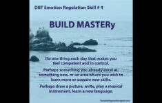 DBT Emotion Regulation Skill 4 BUILD MASTERY Dbt Skills Dbt Emotions