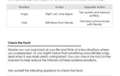 DBT Emotion Regulation Skills Worksheet Therapist Aid Emotion