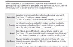 DBT Interpersonal Effectiveness Skills Worksheet Therapist Aid