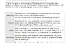 DBT Interpersonal Effectiveness Skills Worksheet Therapist Aid