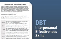 DBT Interpersonal Effectiveness Skills Worksheet Therapist Aid