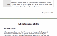 DBT Mindfulness Skills Worksheet Therapist Aid Dbt Mindfulness