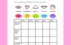 DBT Self Soothing Worksheet Mental Health Worksheets