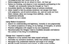 DBT Self Validation Of Emotion Self Help Tools Therapy Worksheets
