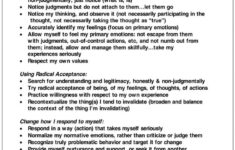 DBT Self Validation Of Emotion Self Help Tools Therapy Worksheets