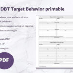 DBT Target Behavior Pros And Cons Worksheet Etsy
