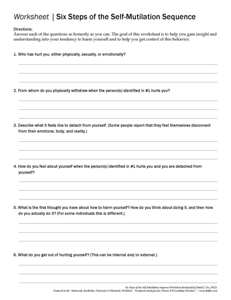 Dbt Therapy Printable Worksheets In 2020 Printable Worksheets Kids ...