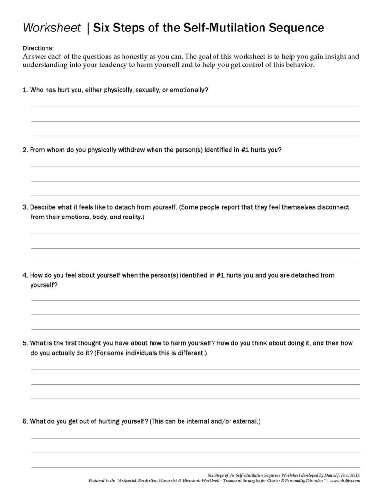 Dbt Therapy Printable Worksheets In 2020 Printable Worksheets Kids ...