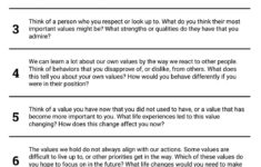 Dbt Values And Priorities Worksheet