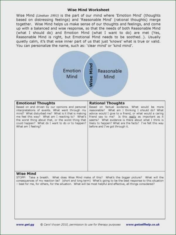 Dbt Wise Mind Worksheet Dbt Therapy Dbt Therapy Worksheets Therapy ...