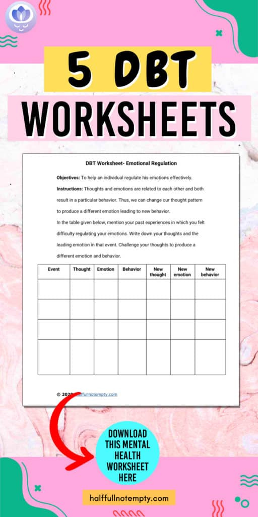 DBT Worksheets 9 OptimistMinds