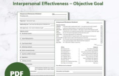 DEARMAN DBT Interpersonal Effectiveness Worksheet Etsy