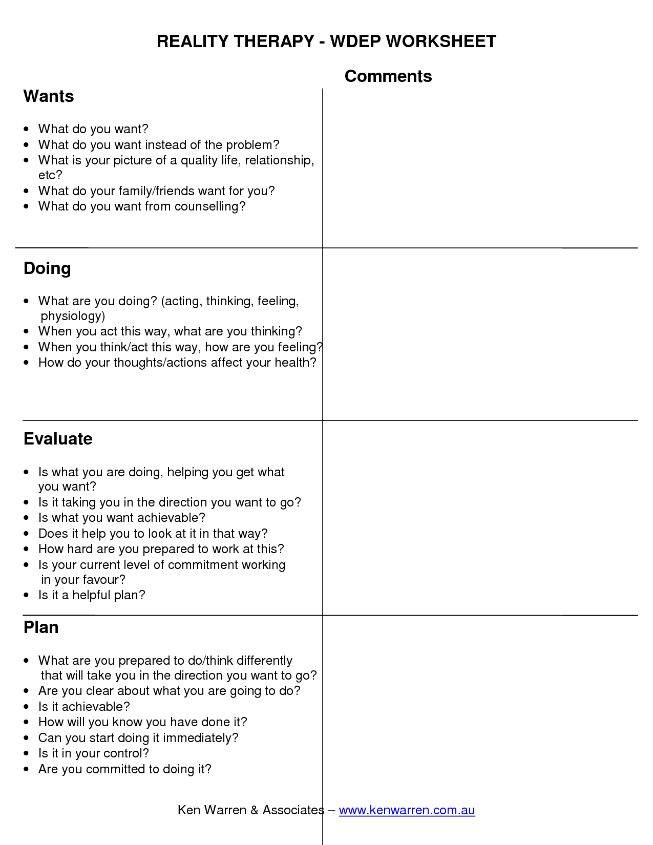 Depression Pdf Worksheets Db excel