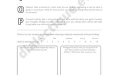 Distress Tolerance Stop Skill Handout And Worksheet Etsy