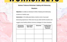 Distress Tolerance Worksheets 7 OptimistMinds