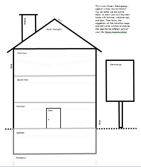 Draw Your DBT House Template Therapy Worksheets Therapy Activities 