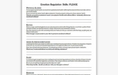 Emotion Regulation Skills PLEASE Worksheet Coping Skills Activities