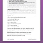 Family Questions Activity Worksheet Therapist Aid In 2021 Family