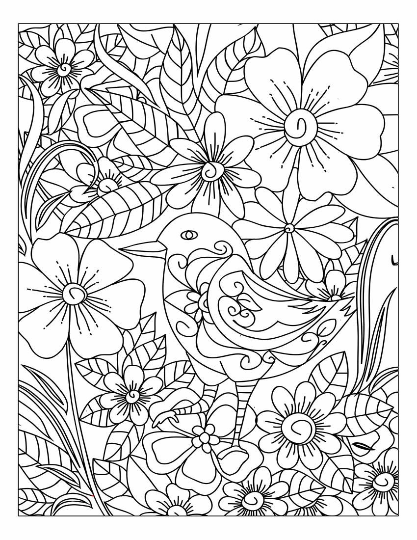 Floral Coloring Pages For Adults Best Coloring Pages For Kids