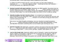 Free Printable Worksheets On Depression Free Printable