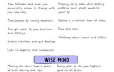 Free Worksheet Emotional Mind V Reasonable Mind V Wise Mind In 2020