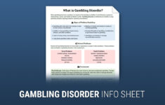 Gambling Disorder Info Sheet Worksheet Therapist Aid
