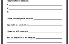 Gratitude Letter Worksheet Therapist Aid