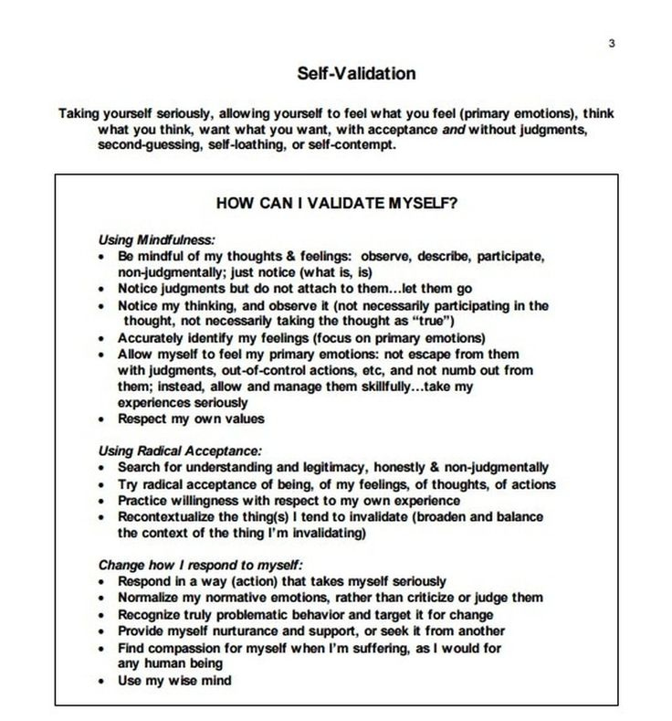 6 Levels Of Validation Handout Worksheet By Rachel Gill Docx Box DBT