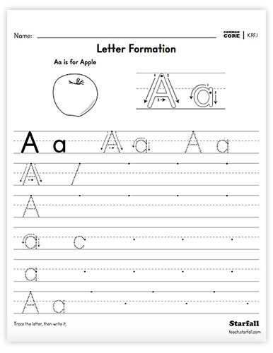 Kindergarten Letter Formation Worksheet Generator K RF 1 Teach 